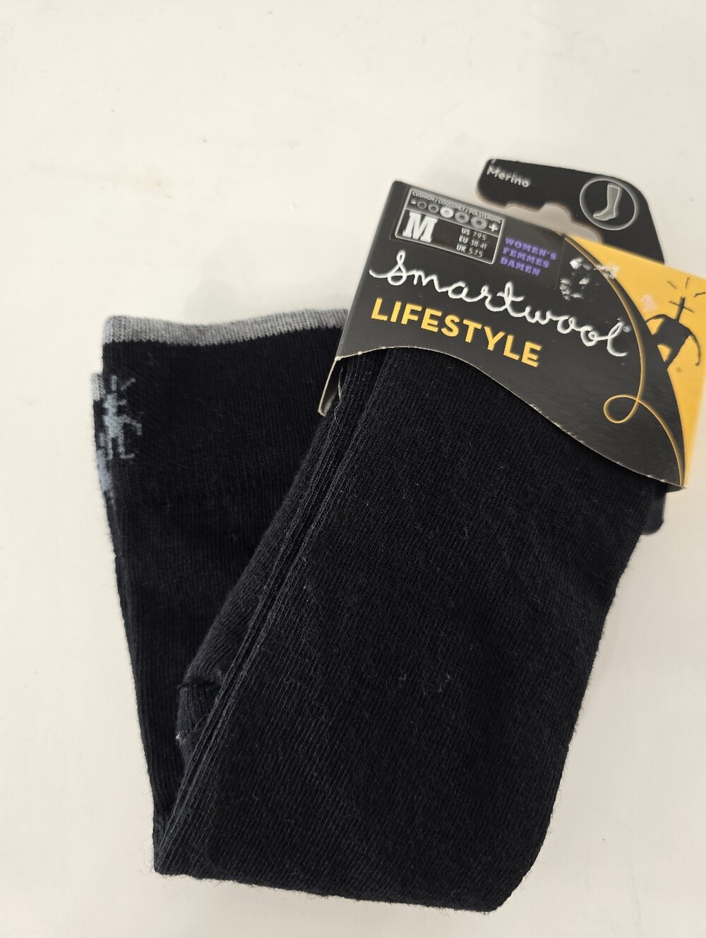Smartwool Lifestyle Women's Cushion Merino Wool Tall Boot Crew Socks NEW M Black